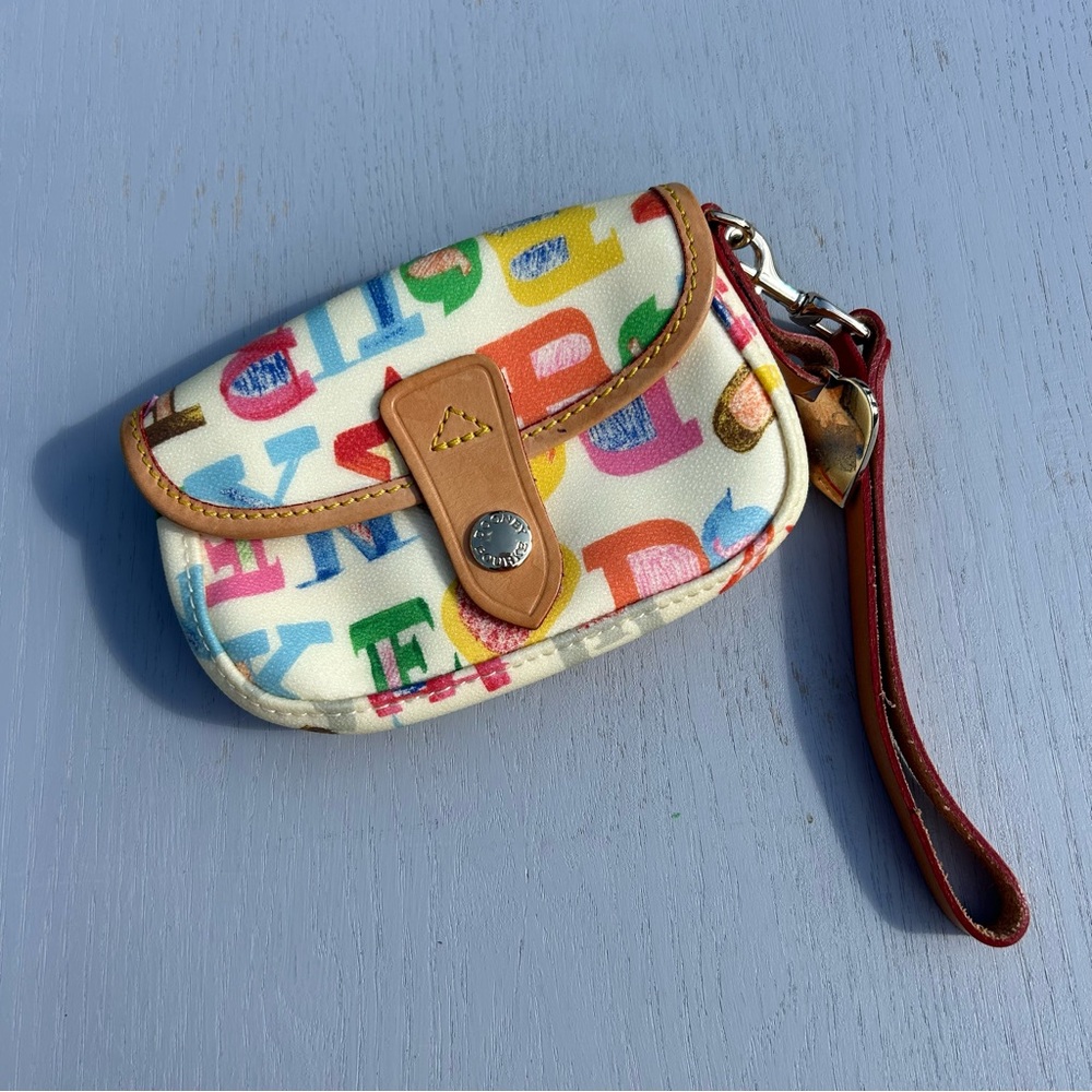 Dooney & Bourne Rainbow Graffiti Leather Pouch